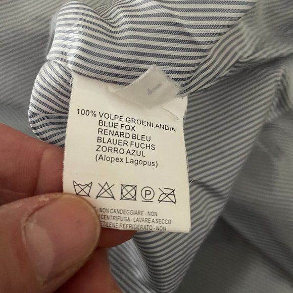 Band of Outsiders blue fox fur bomber. - Picture 4 of 8